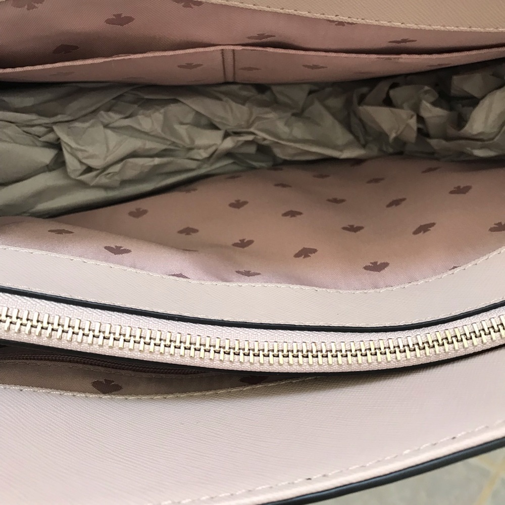 KATE SPADE CAMERON LARGE WHITE BEIGE LAPTOP TOTE - Picture 8 of 8